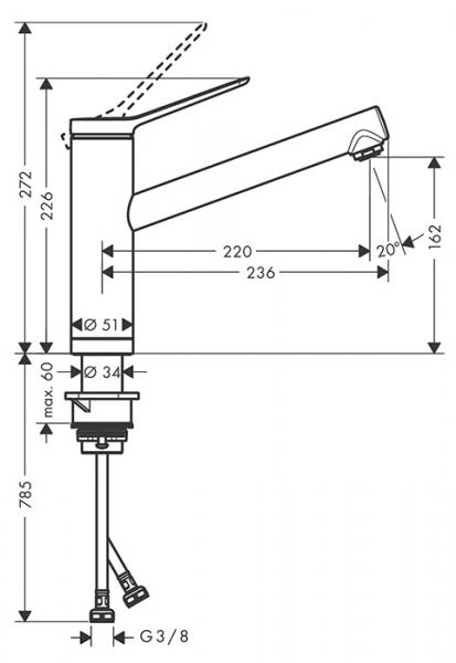 hansgrohe Zesis M33 køkkenarmatur 160 - Krom hansgrohe Zesis M33 køkkenarmatur 160 - Krom