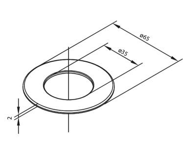 Damixa underlagsskive - Krom Damixa underlagsskive - Krom