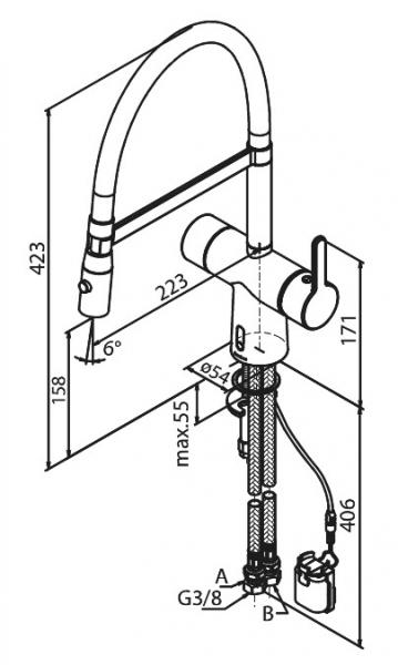 Damixa Touchless Pro køkkenarmatur - Børstet grafitgrå Damixa Touchless Pro køkkenarmatur - Børstet grafitgrå
