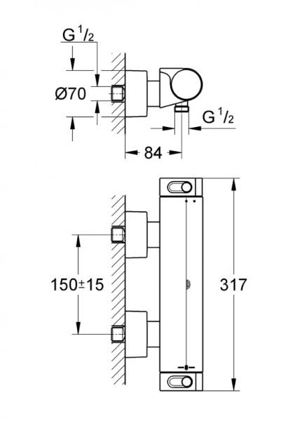 Grohe Grohtherm 2000 brusetermostat m/EcoJoy Grohe Grohtherm 2000 brusetermostat m/EcoJoy