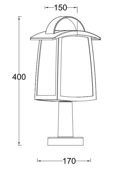 Lutec Tradition Kelsey udendørslanterne - Mat sort Lutec Tradition Kelsey udendørslanterne - Mat sort