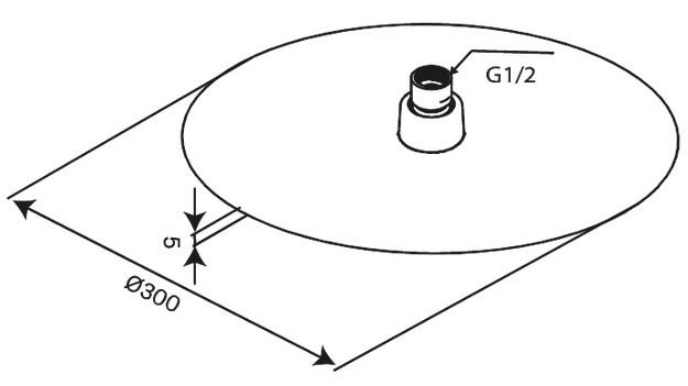 Damixa Iris hovedbruser Eco Ø300 mm - Krom