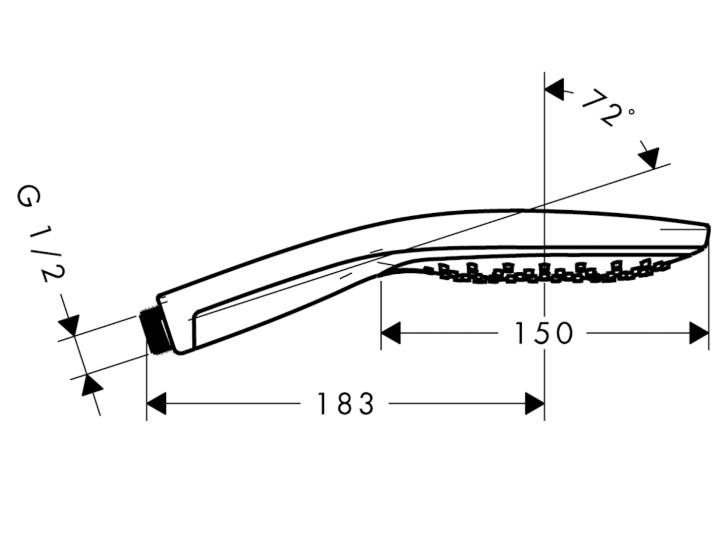 hansgrohe Raindance Select 150 håndbruser 3jet - Krom