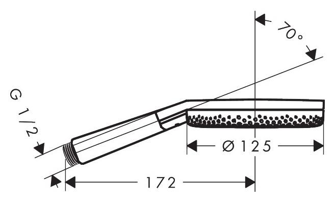 hansgrohe Raindance Alive Select S håndbruser 125 3jet m/EcoSmart+ - Krom