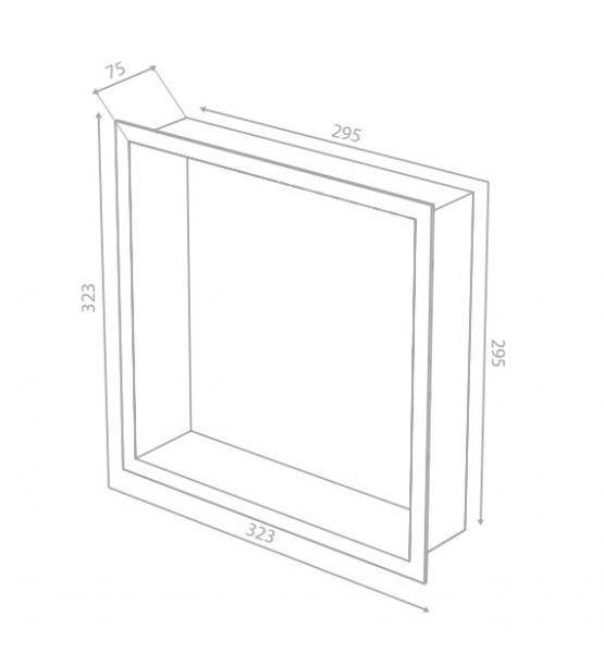 Damixa Zen badeværelseshylde til indbygning - Firkantet - Mat sort Damixa Zen badeværelseshylde til indbygning - Firkantet - Mat sort