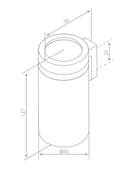 Damixa Zen tandkrus t/bord eller væg - Krom