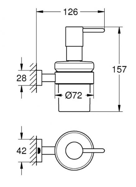 Grohe Essentials Cube Sæbedispenser med holder Grohe Essentials Cube Sæbedispenser med holder