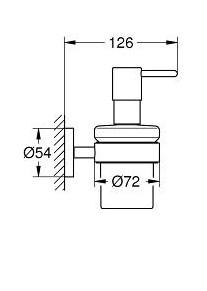 Grohe Essentials s&aelig;bedispenser inkl. holder - Krom