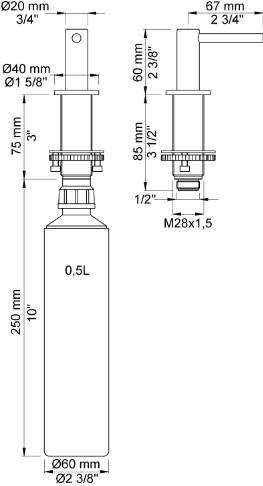 Vola T36 s&aelig;bedispenser - krom