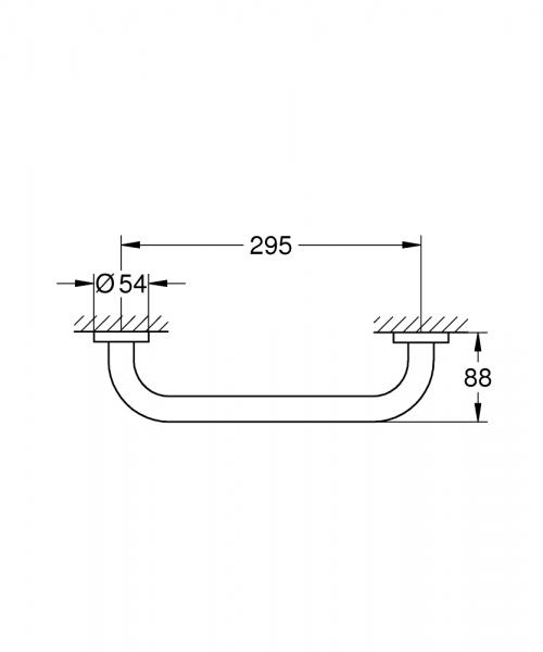 Grohe Essentials badekarsgreb - 295 mm - Børstet hard graphite Grohe Essentials badekarsgreb - 295 mm - Børstet hard graphite