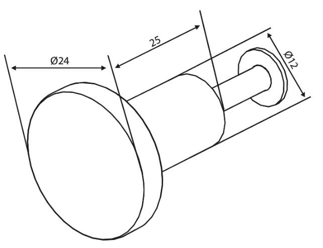 Damixa Zen møbelknop Ø24 mm - Børstet messing Damixa Zen møbelknop Ø24 mm - Børstet messing