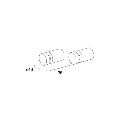 Pressalit håndklædekrog m/slids - 2 stk - Sort krom
