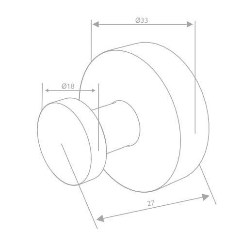 Damixa Zen håndklædekrog m/roset 2 stk. - Steel
