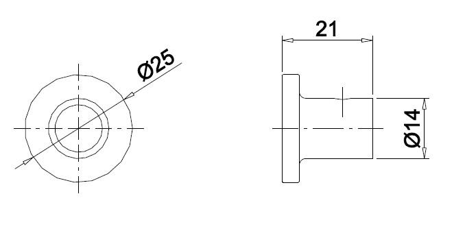 d line håndklædekrog med hoved - Børstet rustfrit stål d line håndklædekrog med hoved - Børstet rustfrit stål