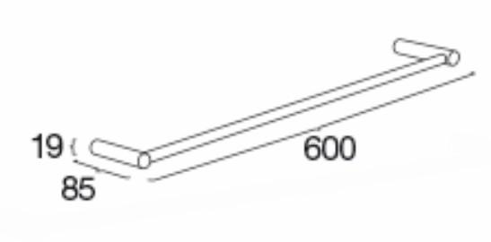 Pressalit enkel håndklædestang - Børstet messing Pressalit enkel håndklædestang - Børstet messing