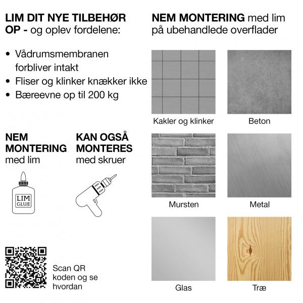 Pressalit Style dobbelt håndklædestang 810 mm - Mat sort Pressalit Style dobbelt håndklædestang 810 mm - Mat sort