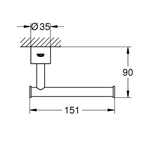 Grohe Atrio toiletpapirholder - Børstet hard graphite Grohe Atrio toiletpapirholder - Børstet hard graphite