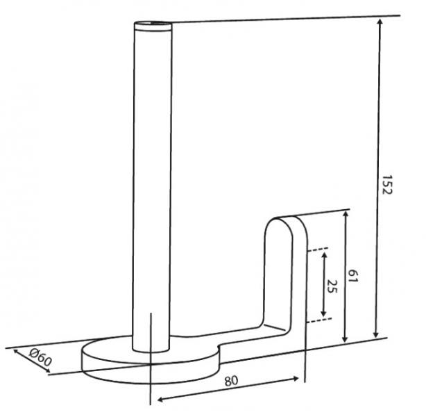 Damixa Zen reserve toiletrulleholder - Børstet grafitgrå