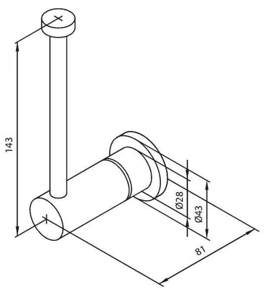 Damixa Silhouet reservepapirholder - Krom Damixa Silhouet reservepapirholder - Krom