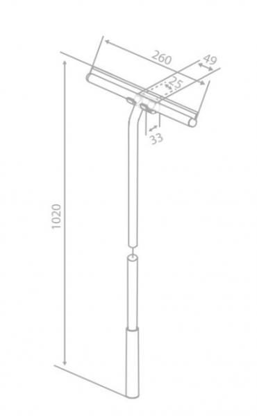 Damixa Zen lang bruseskraber m/holder - Steel Damixa Zen lang bruseskraber m/holder - Steel