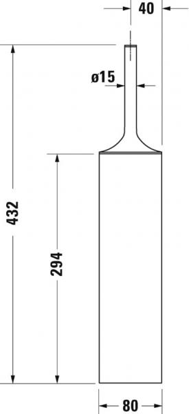 Duravit Starck T gulvstående toiletbørste - Krom Duravit Starck T gulvstående toiletbørste - Krom