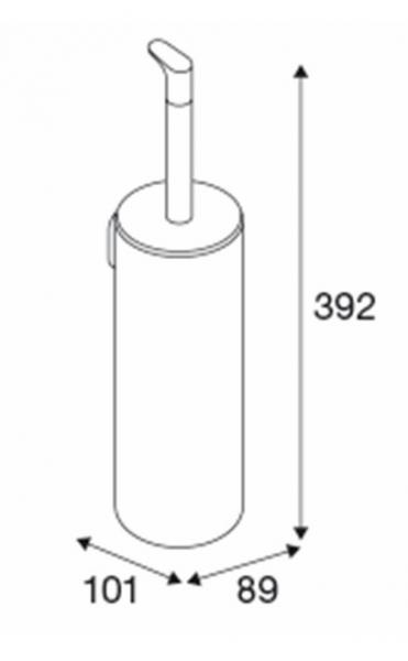 Pressalit Style toiletbørste t/væg eller gulv - Børstet messing/sort Pressalit Style toiletbørste t/væg eller gulv - Børstet messing/sort