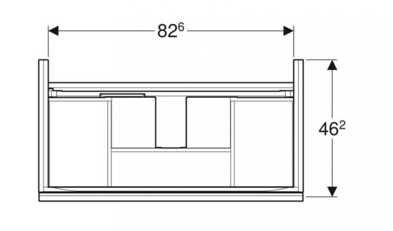 Geberit Acanto underskab 90 m/ 1 skuffe - Hvid højglans Geberit Acanto underskab 90 m/ 1 skuffe - Hvid højglans