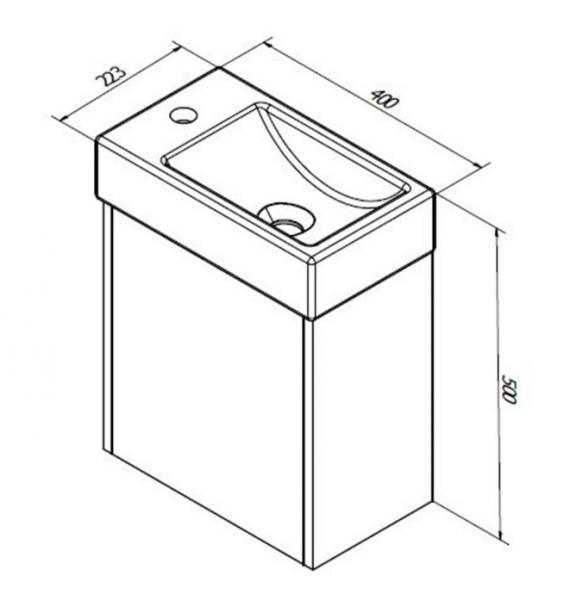 Sanibell Proline 40 underskab m/låge - Hvid mat Sanibell Proline 40 underskab m/låge - Hvid mat