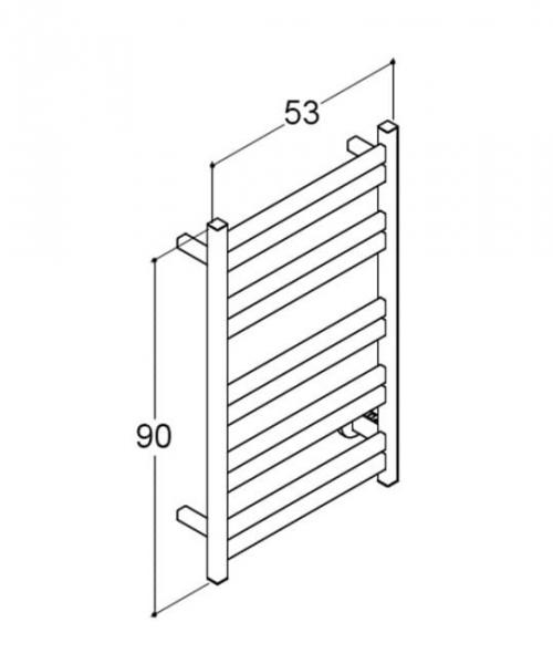 Dansani Luna Viti håndklædetørrer 90x53 cm - Sort