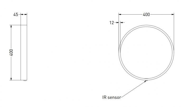 Sanibell Ink SP24 rundt spejl m/lys, varme og sensor Ø40 - Børstet kobber Sanibell Ink SP24 rundt spejl m/lys, varme og sensor Ø40 - Børstet kobber