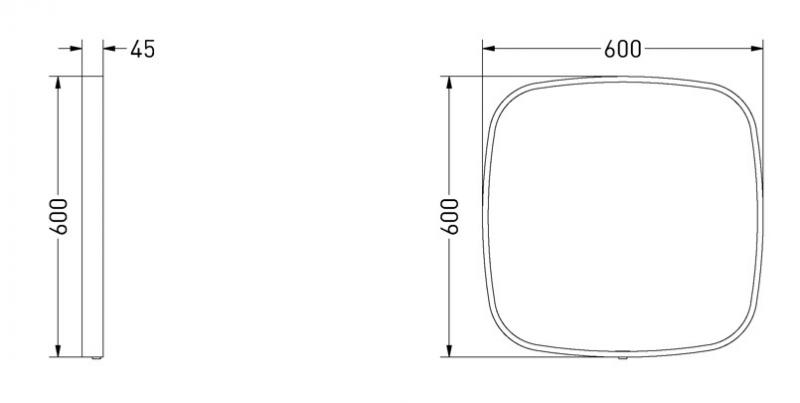 Sanibell Ink SP31 spejl m/lys, varme og sensor 60 x 60 cm - Gunmetal Sanibell Ink SP31 spejl m/lys, varme og sensor 60 x 60 cm - Gunmetal