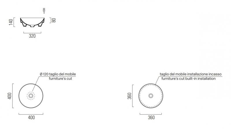 GSI Pura 40 rund fritstående bowlevask - Uden overløb - ExtraGlaze GSI Pura 40 rund fritstående bowlevask - Uden overløb - ExtraGlaze
