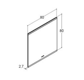Dansani Panorama spejl med lysstyring - 80