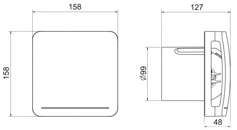 Thermex Ecoair Ventilator Standard Ø100 mm, Hvid Thermex Ecoair Ventilator Standard Ø100 mm, Hvid