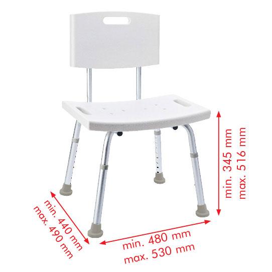 Ridder Assistent badestol m/ryg - Hvid Ridder Assistent badestol m/ryg - Hvid