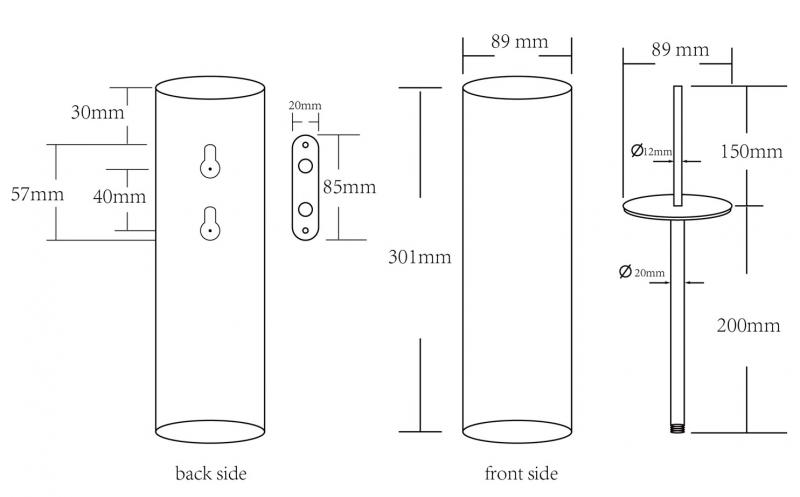 Cassøe A4 toiletbørste t/væg - Mat bronze Cassøe A4 toiletbørste t/væg - Mat bronze