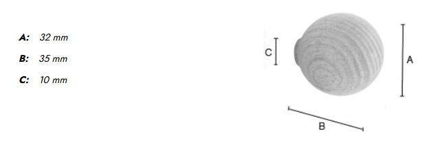 Beslagsboden B406 møbelknop i træ - Sort ask