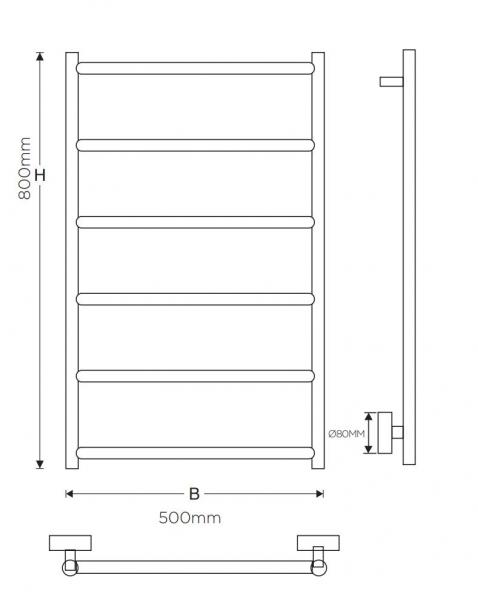 Strømberg Cento håndklædetørrer - 50x80 cm - Lakeret messing Strømberg Cento håndklædetørrer - 50x80 cm - Lakeret messing