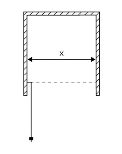Strømberg Lucca 20 nichedør - Klart glas Strømberg Lucca 20 nichedør - Klart glas
