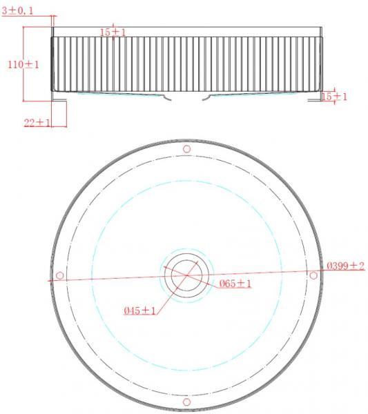Cassøe Decora 40 bowlevask - Børstet stål