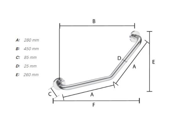 Smedbo Living rund V-badekarsgreb - Krom Smedbo Living rund V-badekarsgreb - Krom