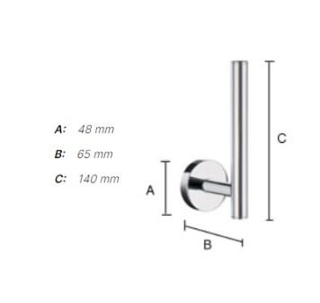 Smedbo Home reservepapirholder - Mat sort Smedbo Home reservepapirholder - Mat sort