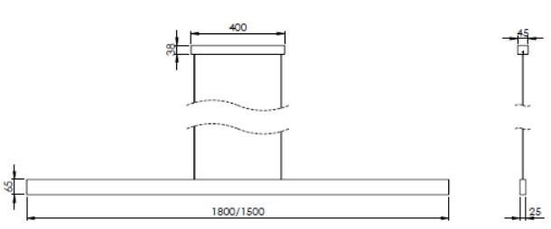 Cassøe Linea lineær pendellampe 150 cm - Mat bronze Cassøe Linea lineær pendellampe 150 cm - Mat bronze