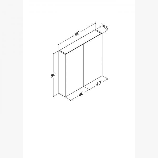 Dansani Style spejlskab 80 m/lysstyring - Valgfri farve Dansani Style spejlskab 80 m/lysstyring - Valgfri farve