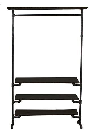 Simple Racks Copenhagen fritstående tøjsystem - 4 hylder - Sort træ Simple Racks Copenhagen fritstående tøjsystem - 4 hylder - Sort træ