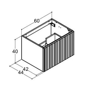 Dansani Vaskeskab 1sk. 40*60*44 cm Dansani Vaskeskab 1sk. 40*60*44 cm