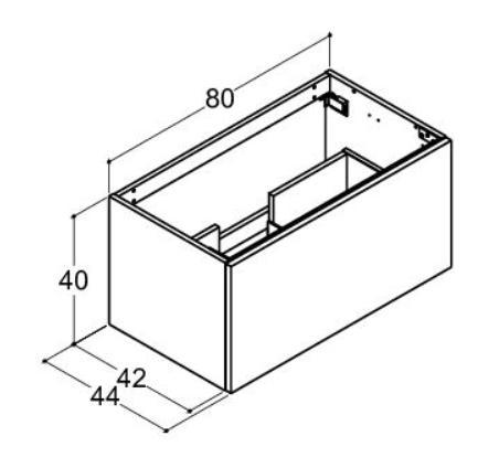 Dansani Luna Urban 80 vaskeskab m/skuffe - Natur eg Dansani Luna Urban 80 vaskeskab m/skuffe - Natur eg