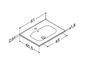 Dansani Luna Urban 60 møbelsæt m/Kantate vask og integrerede greb - Høj - Hvid mat Dansani Luna Urban 60 møbelsæt m/Kantate vask og integrerede greb - Høj - Hvid mat