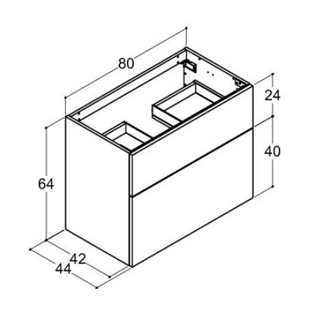 Dansani Luna Urban 80 vaskeskab m/skuffer - Høj - Valgfri farve Dansani Luna Urban 80 vaskeskab m/skuffer - Høj - Valgfri farve