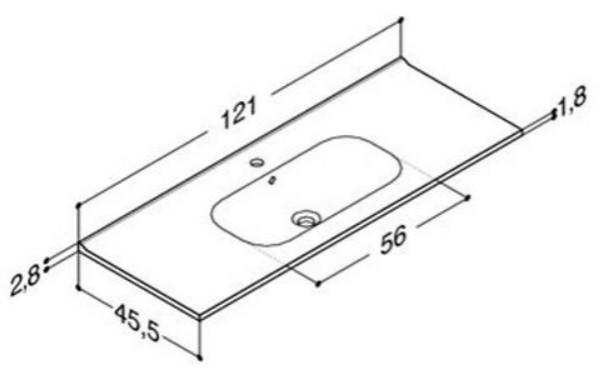 Dansani Luna Urban møbelsæt m/Kantate vask og integrerede greb - Høj - Hvid mat